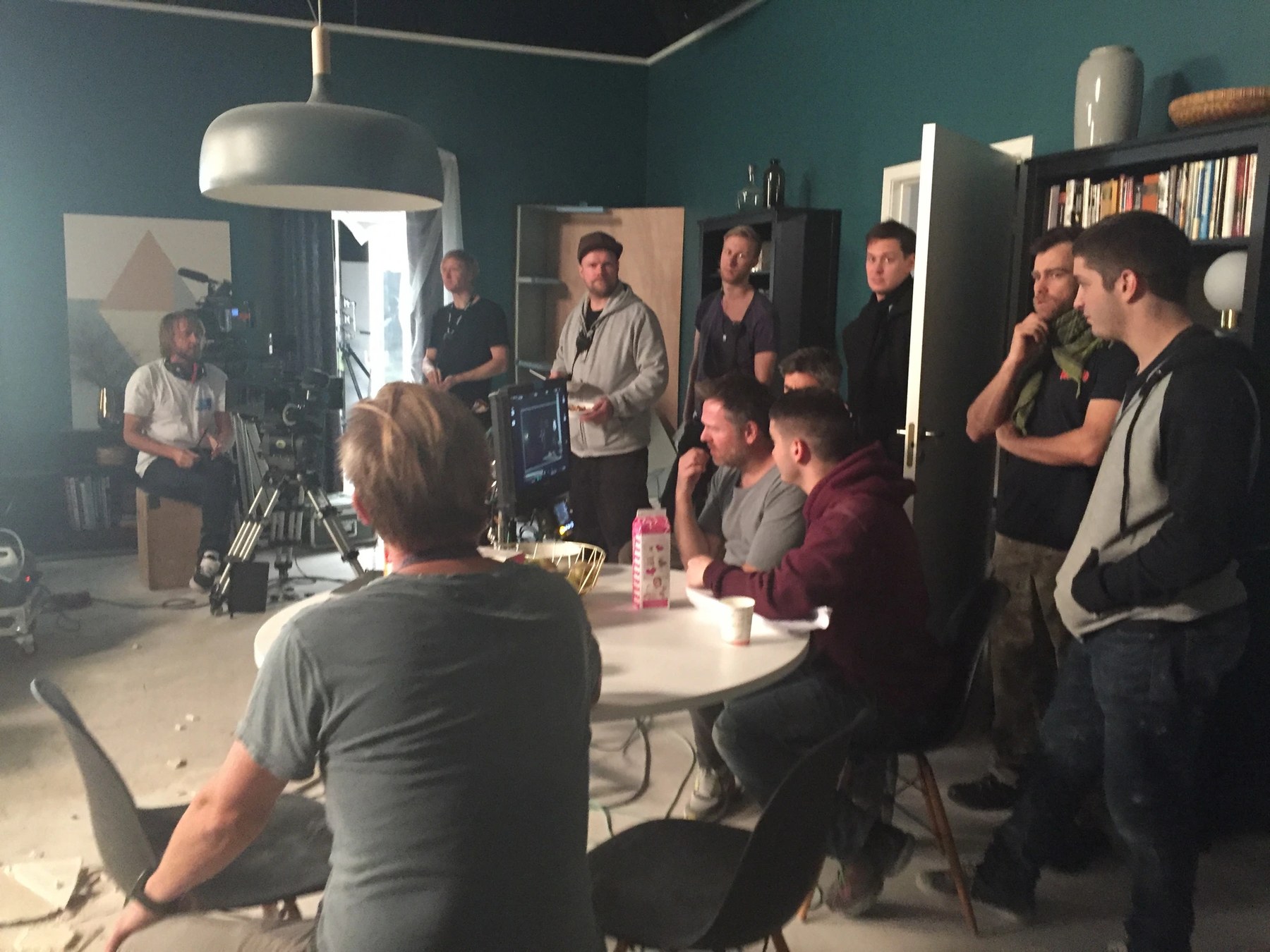 On set with the Philippou brothers — brand-financed production → feature filmmaking